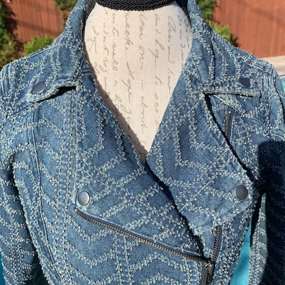 Free People Jackets & Coats Free People Etched Denim Jacket Poshmark